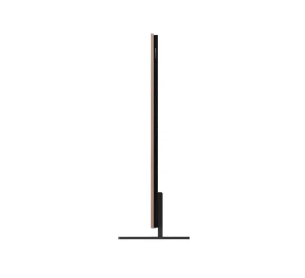 4 | TCL Kenya Side profile of a slim flat-screen monitor on a rectangular stand